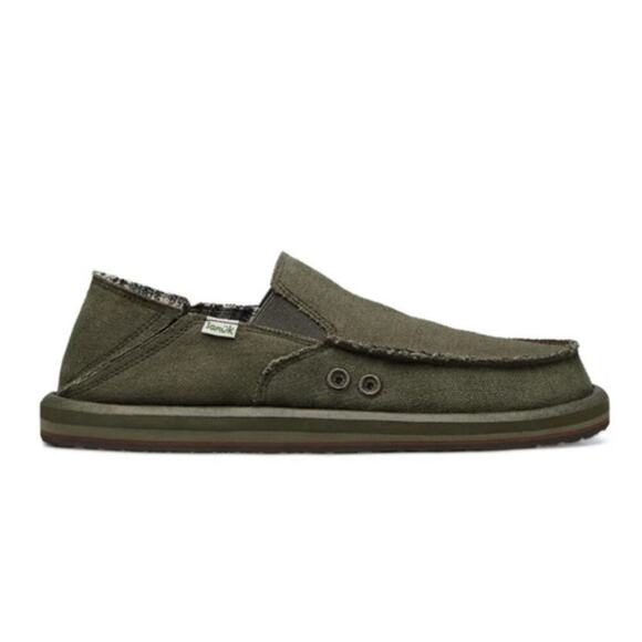 Sanuk Men\'s Army Vagabond ST Donny Hemp Loafers Shoes Size 11 main image 5